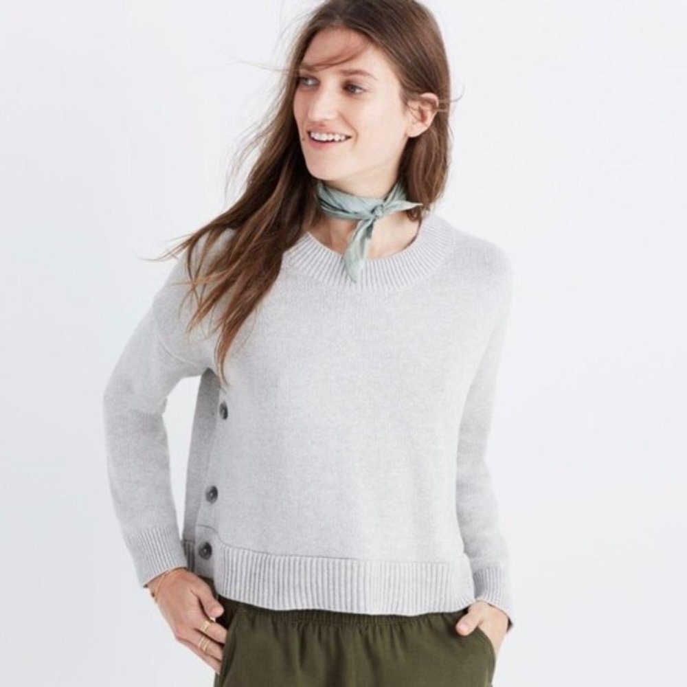 Madewell Side-Button Brownstone Sweater
